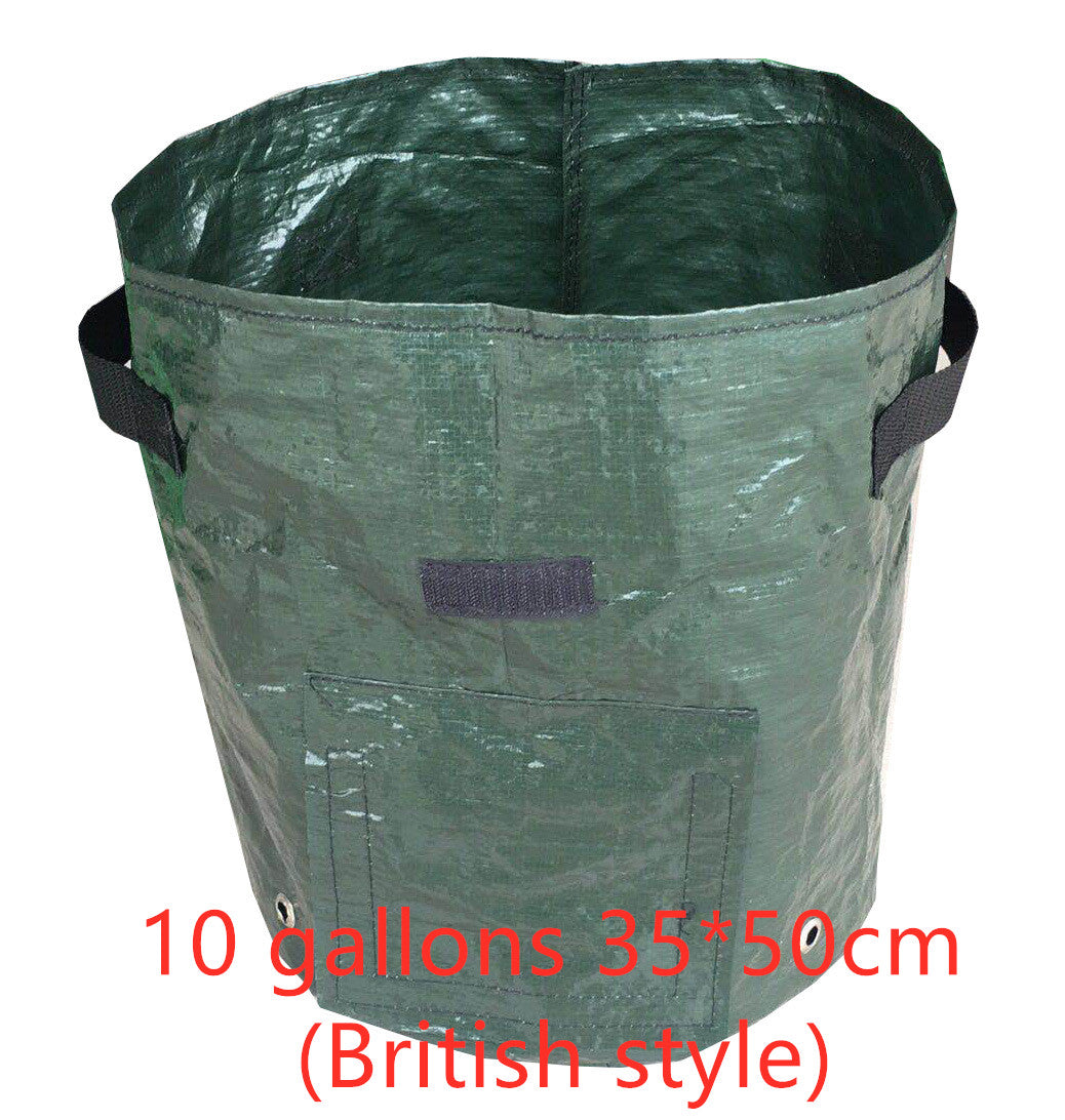PE cloth garden planting bag for growing plants, durable fabric container with handles