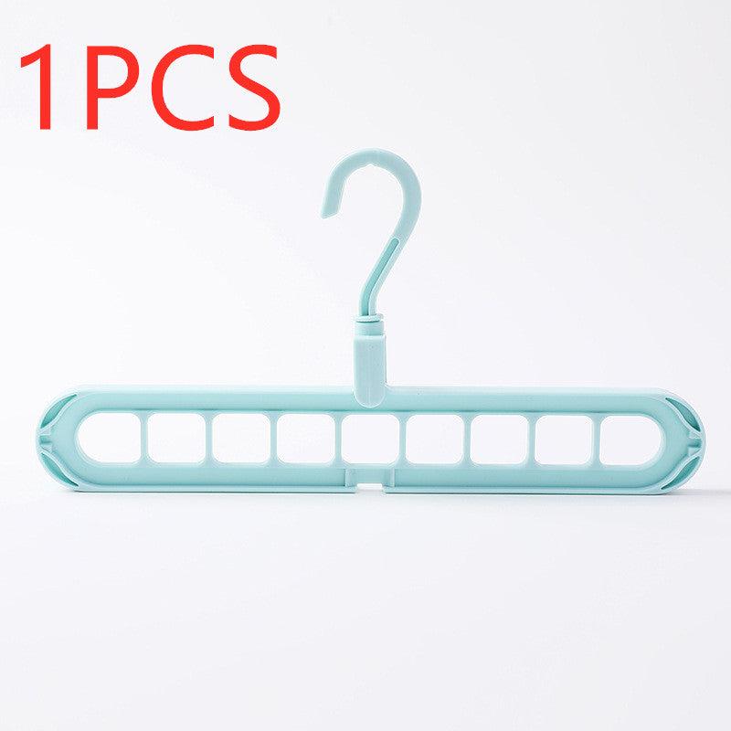 9-hole space-saving clothes hanger organizer for efficient wardrobe storage