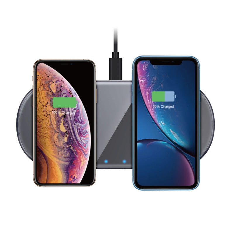 Desktop two-in-one wireless charger by My Store, featuring a compact stand for charging compatible devices