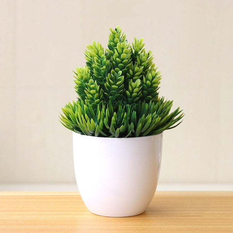 Podium plastic decorative flowers arranged as an artificial floral display