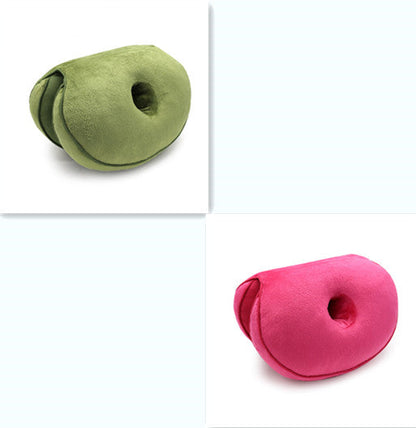 Multifunctional plush beautiful hip cushion in soft fabric, shown from the front