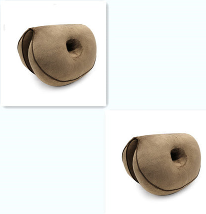 Multifunctional plush beautiful hip cushion in soft fabric, front view