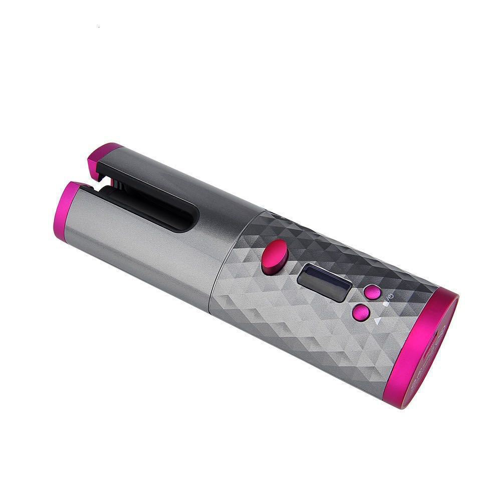 USB wireless multifunctional curling iron with compact barrel and charging design