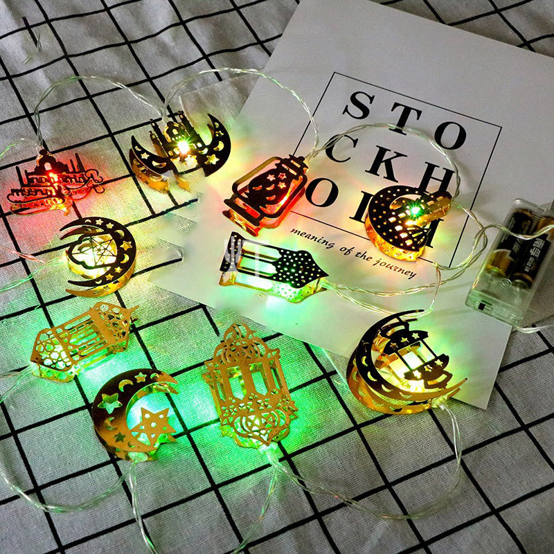 Ramadan moon and star LED decorations displayed together for festive home decor