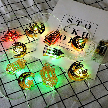 Ramadan moon and star LED decorations displayed together for festive home decor