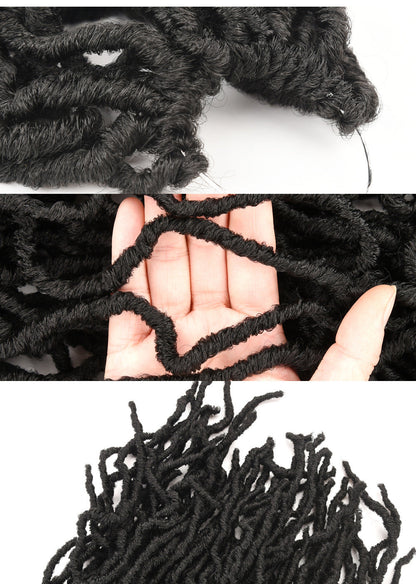 Dirty Braid irregular crochet hair extensions in textured braided style