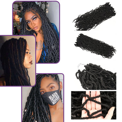 Dirty Braid Irregular Crochet Hair extensions in a textured braided style