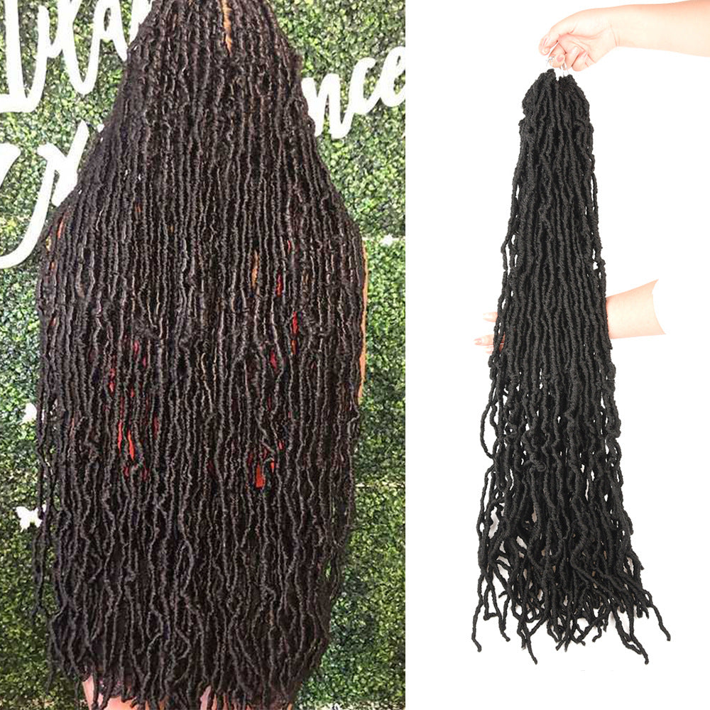 Dirty Braid irregular crochet hair extensions in textured braided style