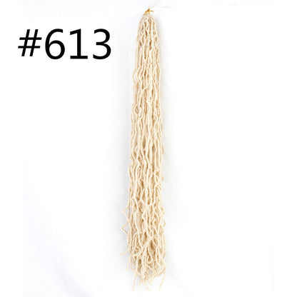 Dirty braid irregular crochet hair in a textured braided style