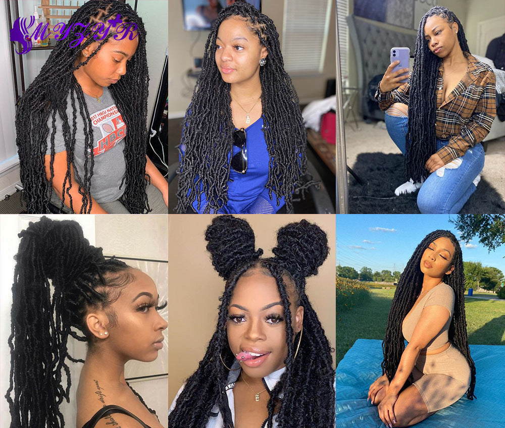 Dirty Braid irregular crochet hair in textured braided styleWinvalid