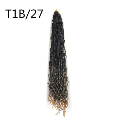 Dirty Braid irregular crochet hair extensions in textured braided style
