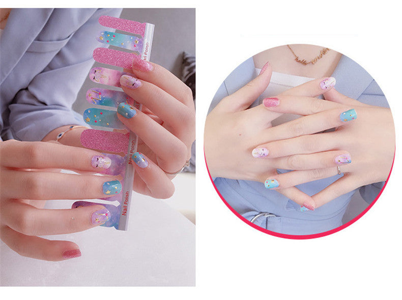 3D bronzing shell nail stickers, double-row design, 20-piece nail sticker set by My Store