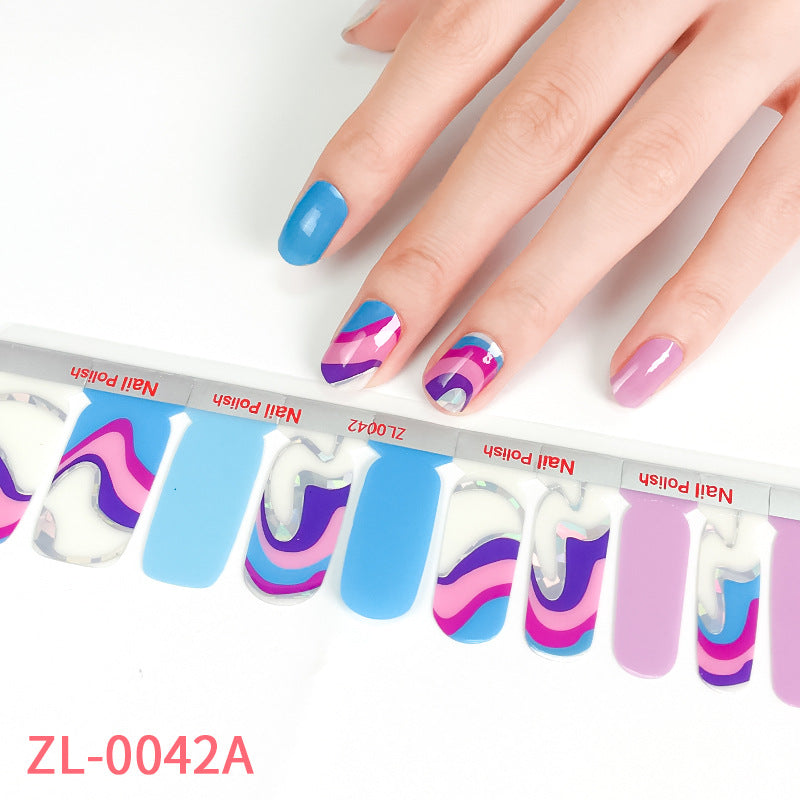 3D bronzing shell nail stickers, double-row design, 20-piece nail art set by My Store