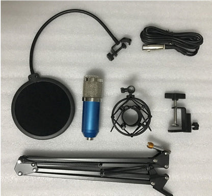 BM800 microphone set with condenser microphone, shock mount, pop filter, and adjustable stand