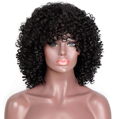High temperature silk wig headgear, sleek synthetic hairpiece displayed on a neutral background