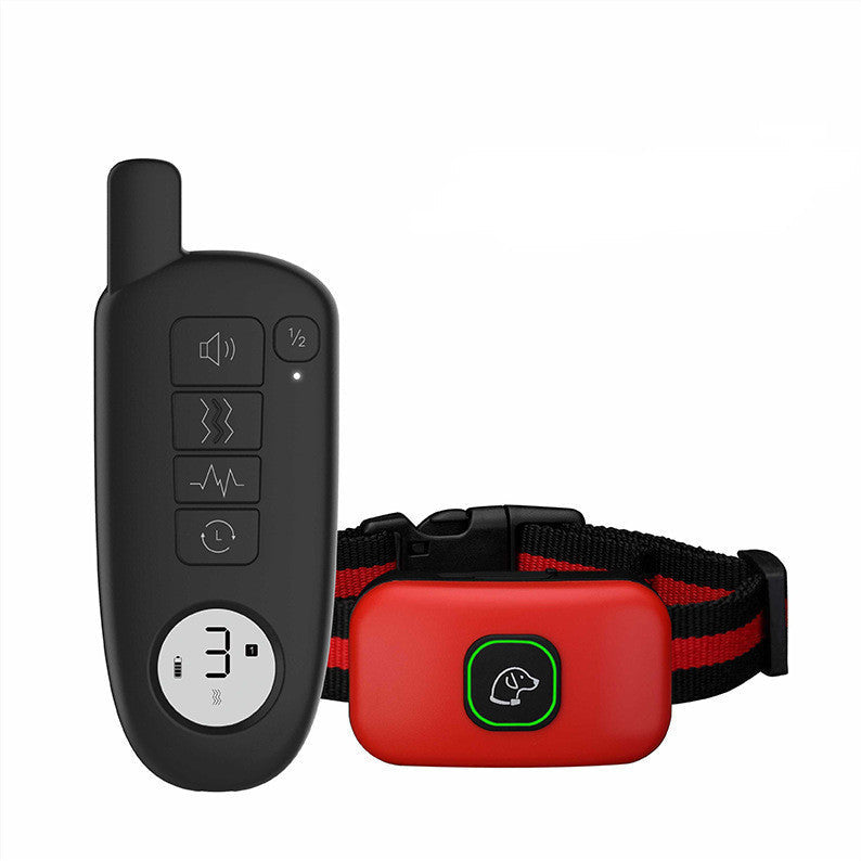 Dog training device with LED digital display and remote control for bark control training supplies