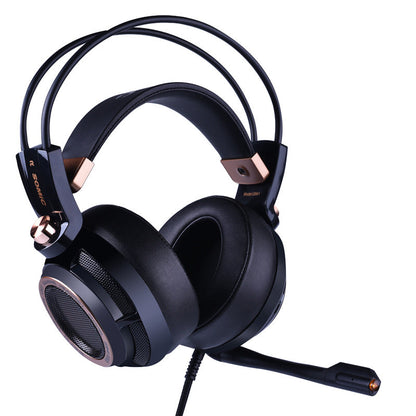 Noise-cancelling headphones headset for computer in sleek over-ear design