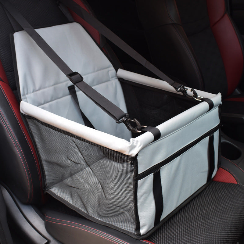 Breathable pet car bag for safe and comfortable pet travel, featuring mesh ventilation panels