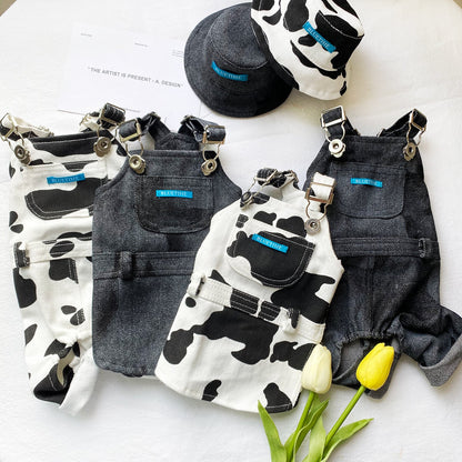 Pet Cow Lovers' teddy bear suspenders by My Store in a cute cow-themed design