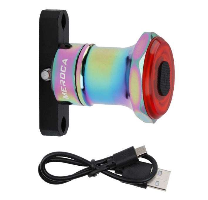 Bicycle smart brake sensor taillight with red LED safety light and compact rear bike design