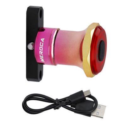 Bicycle smart brake sensor taillight with compact red LED design