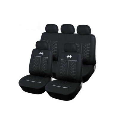 5-seater car seat cover by My Store, shown fitted across front and rear vehicle seats