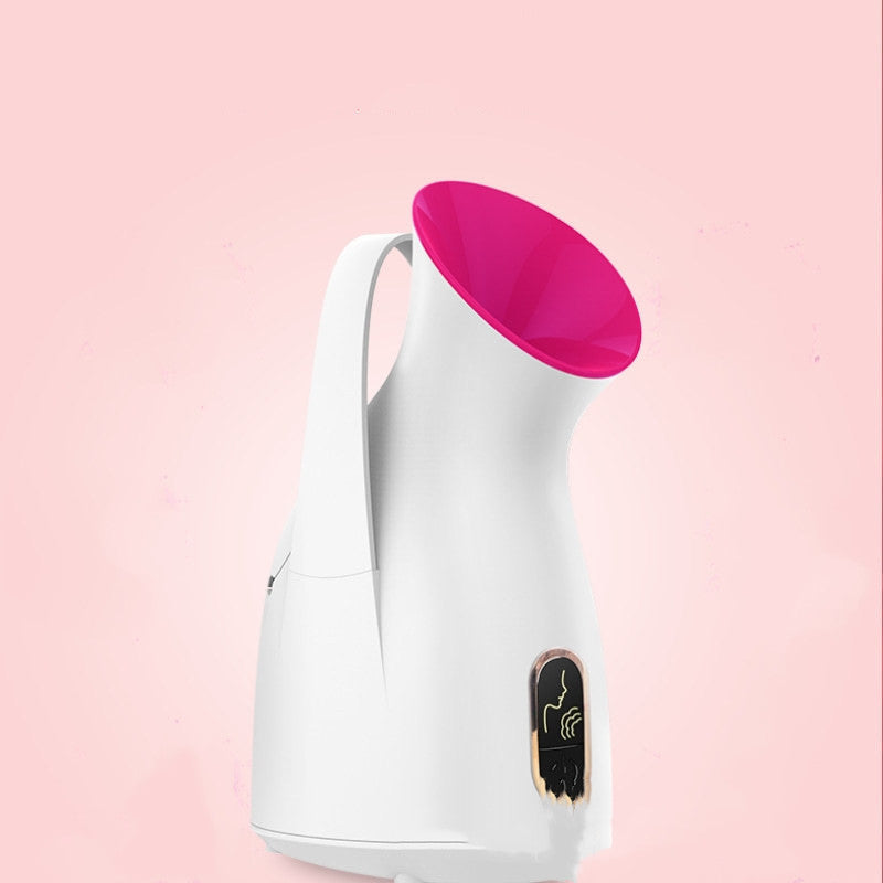 White household nano spray face steamer with compact handheld design and fine mist nozzle
