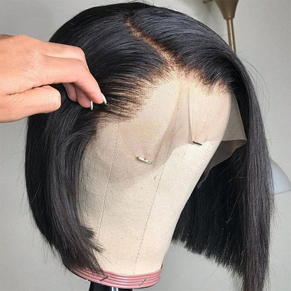 Women's real wig headgear, close-up view of wig cap and hairpiece in neutral color