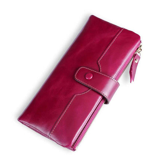 European and American fashion leather mobile phone wallet handbag in a compact design
