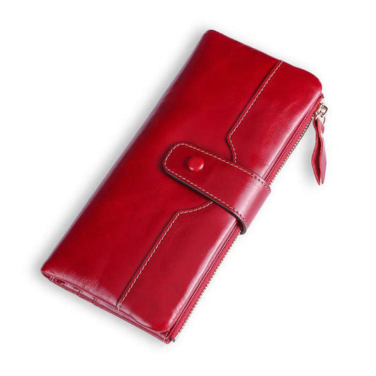 European American fashion leather mobile phone wallet handbag in a compact, stylish design