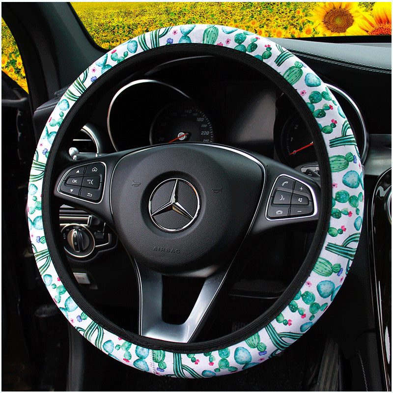 Cactus sunflower leopard print seven-color rainbow elastic grip without inner ring, product detail view