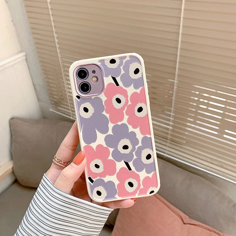 Yellow flower all-inclusive anti-drop phone case, compatible phone case with protective edges