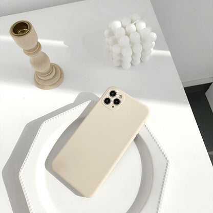 Simple Silicone Solid Color Phone Case