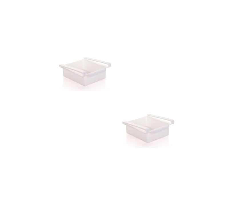 Hanging plastic refrigerator clapboard storage rack for organizing kitchen supplies