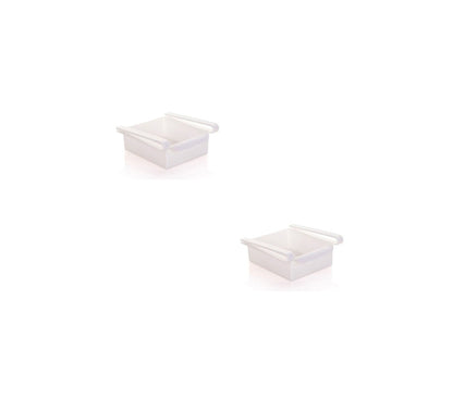 Hanging plastic refrigerator clapboard storage rack for organizing kitchen supplies