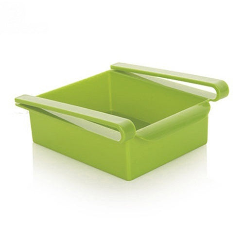 Hanging plastic refrigerator clapboard storage rack for organizing kitchen supplies