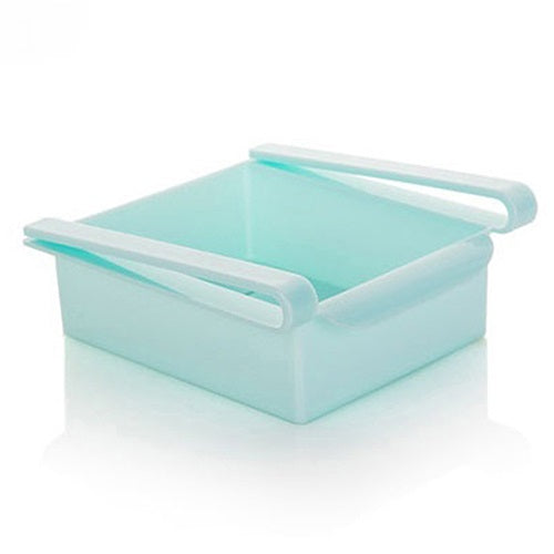 Hanging plastic refrigerator clapboard storage rack for organizing kitchen supplies