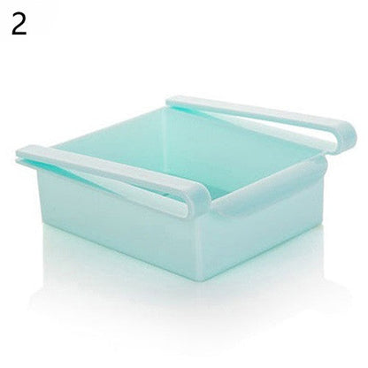 Hanging plastic refrigerator clapboard storage rack for organizing kitchen supplies
