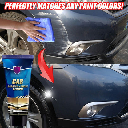 Car scratch repair and maintenance tool shown in compact design for vehicle surface care