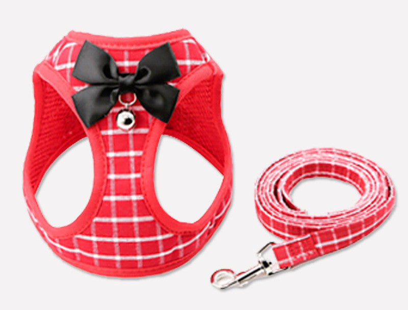 Cat chain traction rope set with chest harness, cat collar, and dog leashդրբեջ