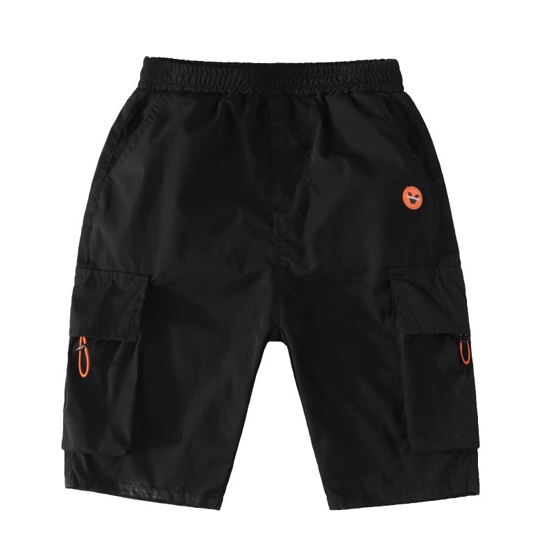 Children's clothing boy summer shorts, lightweight casual design, front view