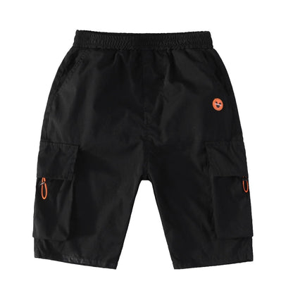 Children's clothing boy summer shorts, lightweight casual design, front view