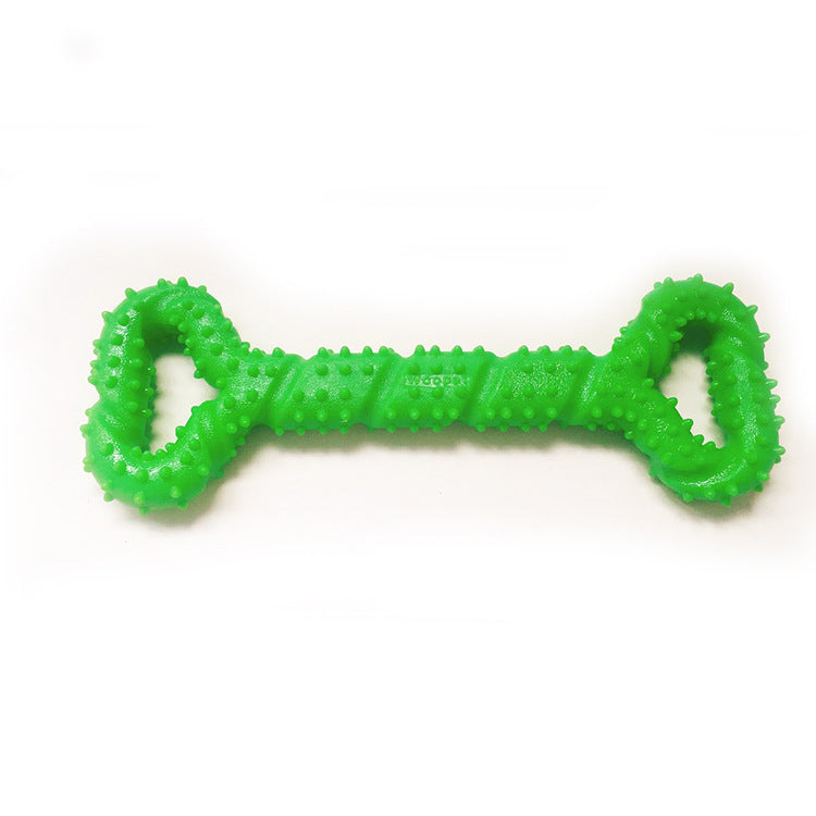 Dog molar bite-resistant stick with stab toy for training and dental chewing