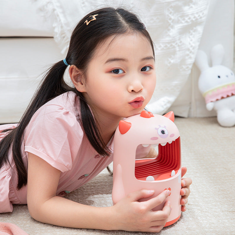 Little mosquito killer lamp in compact white design with protective grille for indoor insect control