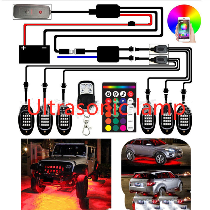APP control decorative lights for automobiles and motorcycles, color-changing LED light strip setup