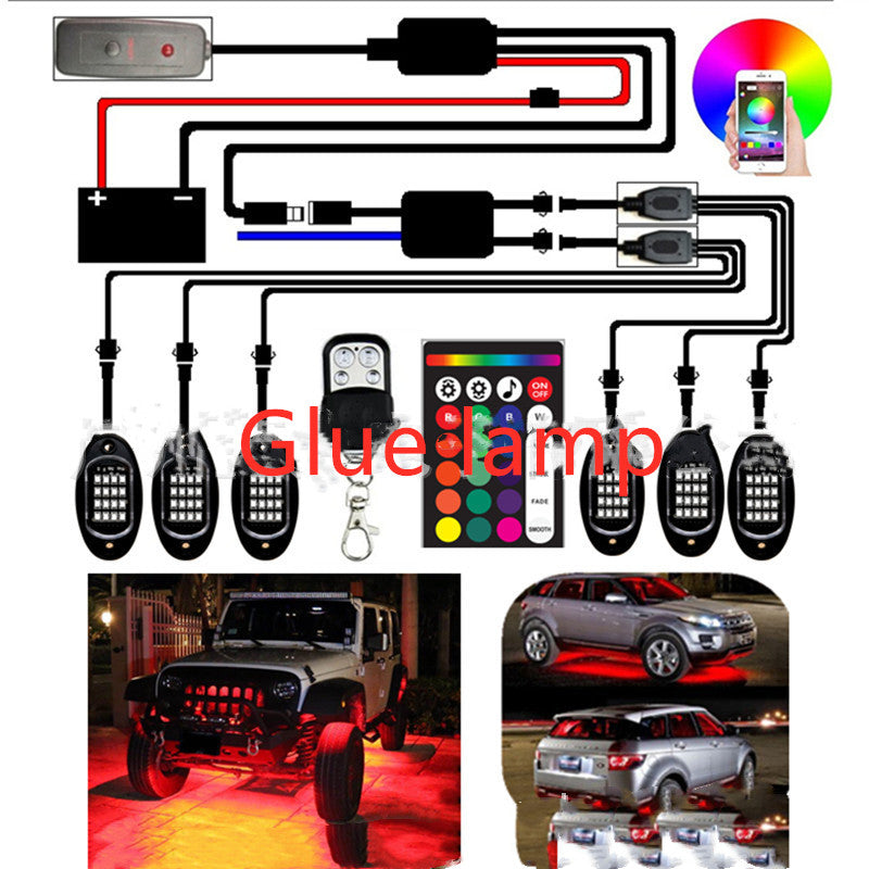 Automobile and motorcycle APP control decorative lights with compact LED design