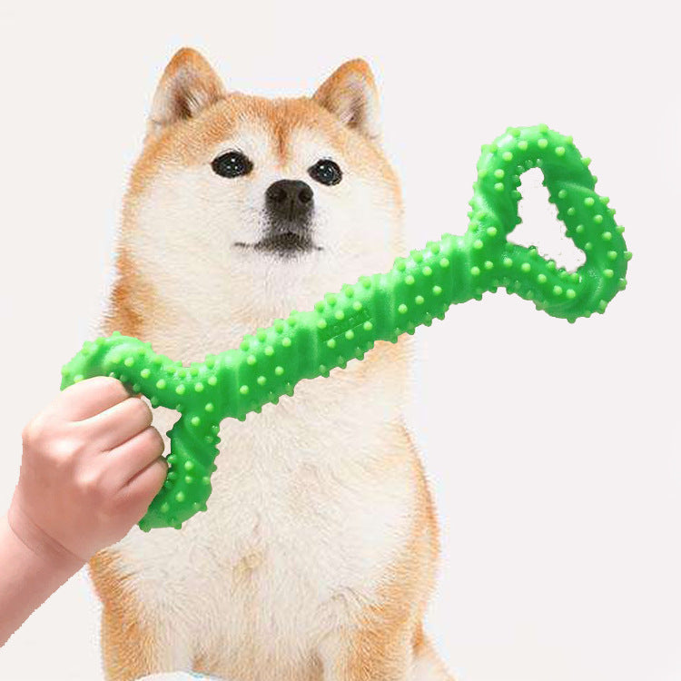 Dog molar bite-resistant stick with stab toy for training, close-up view