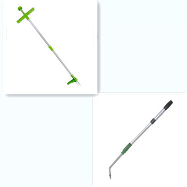 Road gap weeding hook, simple artifact with curved metal tip for removing weeds from pavement cracks