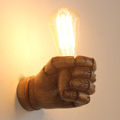 Creative fist wall lamp for bar, restaurant, corridor, or aisle background decoration