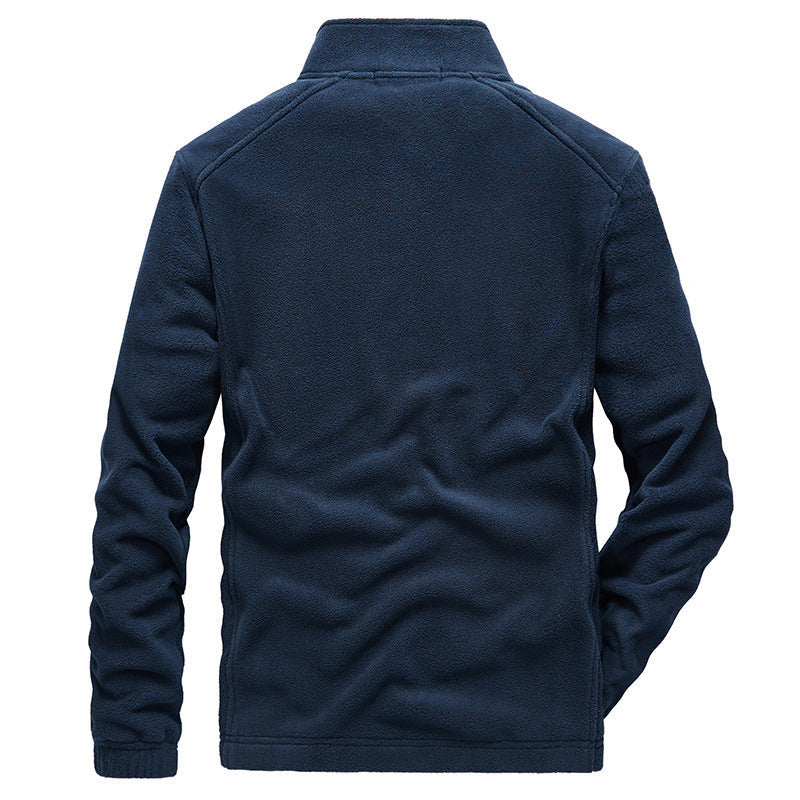 Men's autumn and winter thick fleece jacket in warm, cozy design